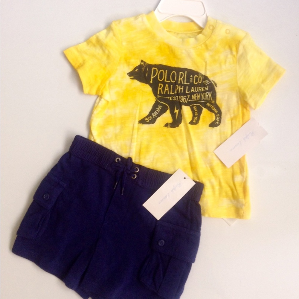 NEW WITH TAG RALPH LAUREN POLO BABY BOY TWO PIECE